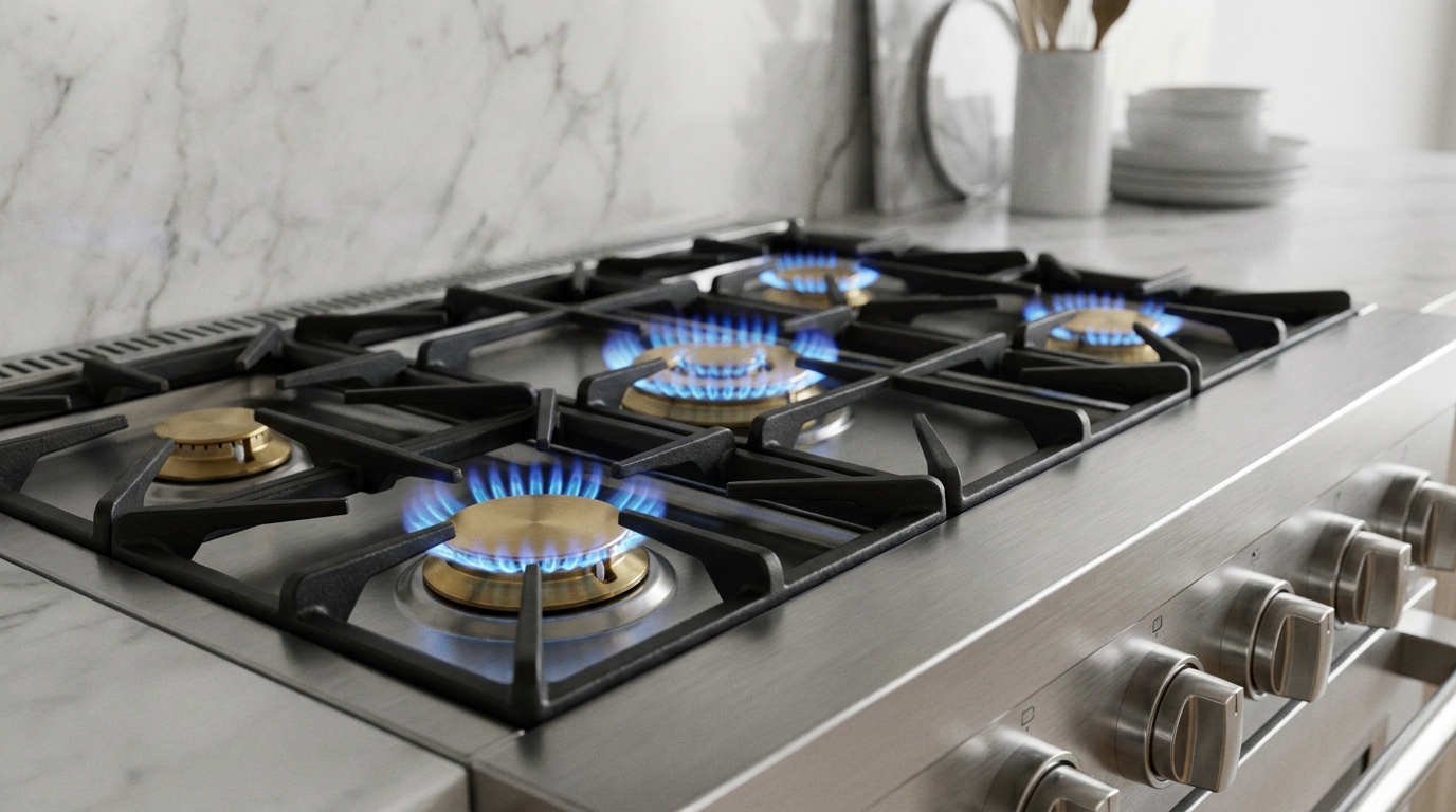Technician repairing an oven, range, and cooktop
